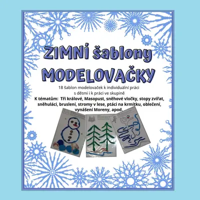 Šablony - ZIMNÍ MODELOVAČKY (omalovánky)