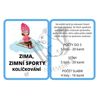 Zima, zimní sporty - kolíčkování