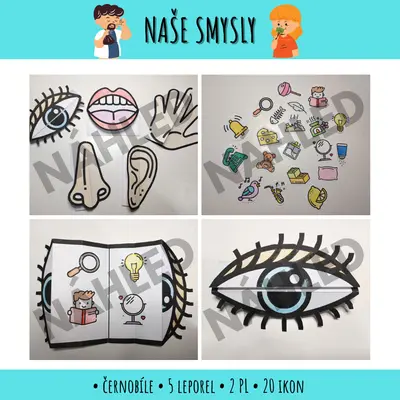 Naše smysly - leporela a pracovní listy