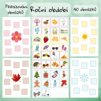 Roční období - Třídění obrázků