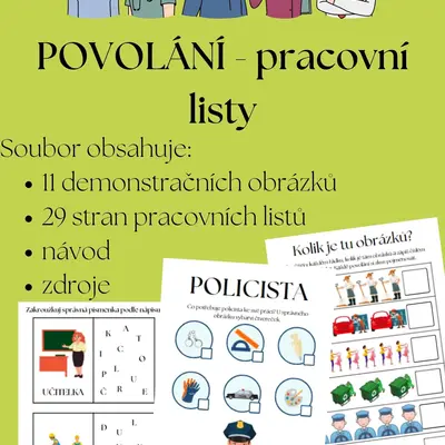 Povolání - pracovní listy