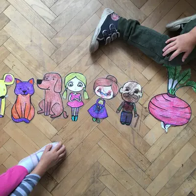 O veliké řepě - postavy, loutky na pohádku