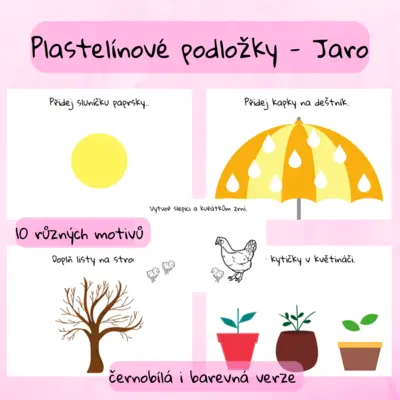 Plastelínové karty/podložky JARO