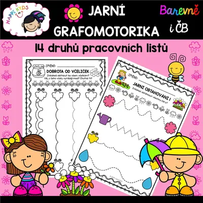 JARNÍ GRAFOMOTORIKA - pracovní listy