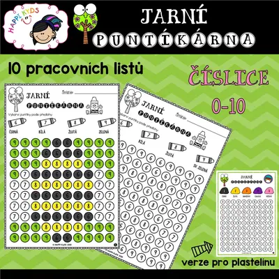 JARNÍ PUNTÍKÁRNA - pracovní listy a modelovací podložky