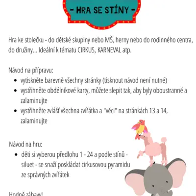 cirkus - hra se stíny