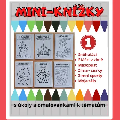 Mini knížečky k různým tématům (ZIMA)