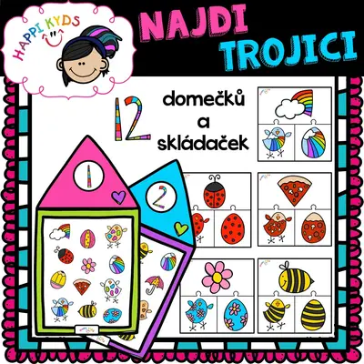 NAJDI TROJICI - Jarní/Velikonoční puzzle a hledačky