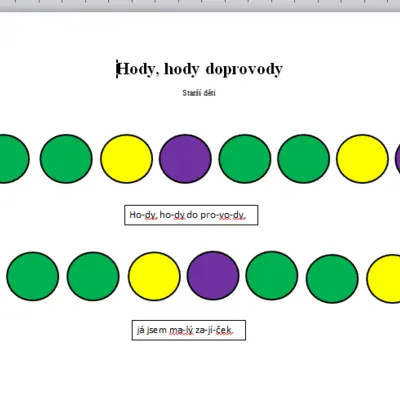 Píseň: Hody, hody, doprovody na Boomwhackers