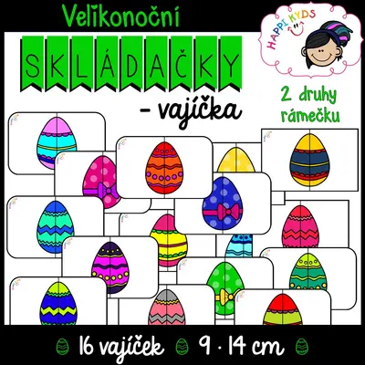 VELIKONOČNÍ SKLÁDAČKY - vajíčka