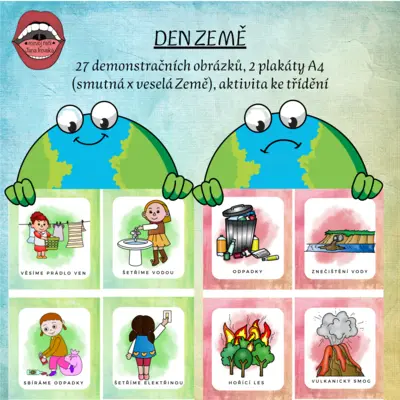 DEN ZEMĚ: demonstační obrázky +aktivita ke třídění 