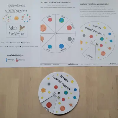 Sada aktivit - SLUNEČNÍ SOUSTAVA - VÝUKOVÉ KOLEČKO