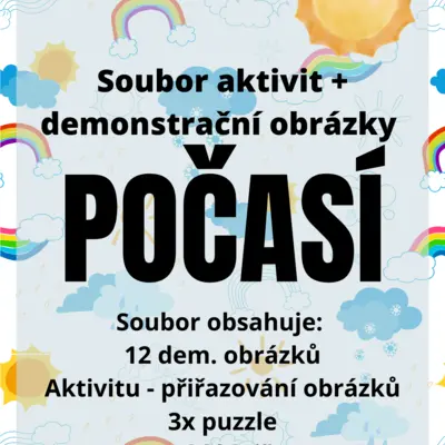 POČASÍ - Soubor aktivit + dem. obrázky