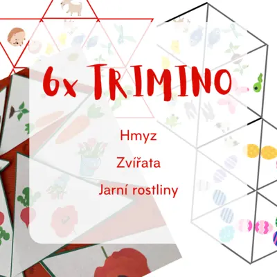 6x TRIMINO s jarní/velikonoční tématikou