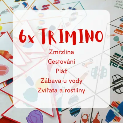 6x trimino tématikou letních radovánek a cestování