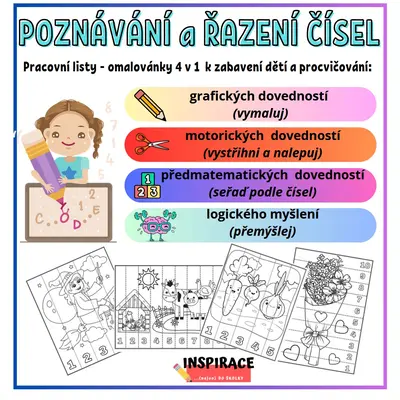 Pracovní listy - omalovánky 4 v 1 (jarní)