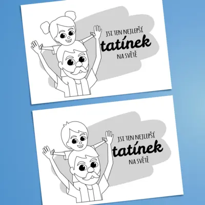 Den otců - omalovánky