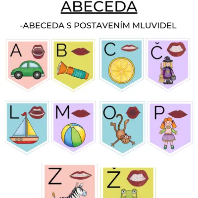 ABECEDA S POSTAVENÍM MLUVIDEL 