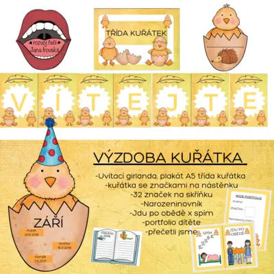 VÝZDOBA DO MŠ-KUŘÁTKA 