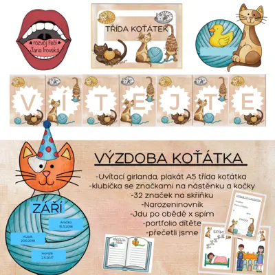 VÝZDOBA DO MŠ-KOŤÁTKA 