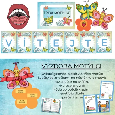 VÝZDOBA DO MŠ-MOTÝLCI 