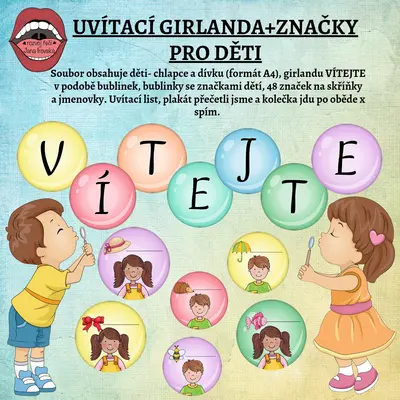 GIRLANDA VÍTEJTE+ZNAČKY
