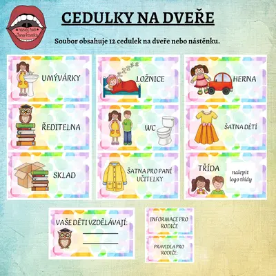 CEDULKY NA DVEŘE