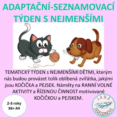 ADAPTAČNÍ-SEZNAMOVACÍ TÝDEN S NEJMENŠÍMI-náměty na RANNÍ volné hry, ŘÍZENÉ činnosti 