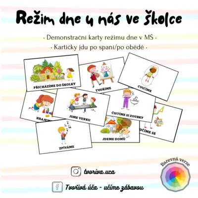 Režim dne u nás ve školce