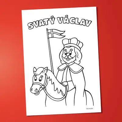 Svatý Václav - omalovánka