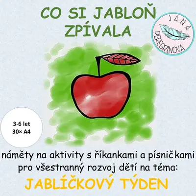CO SI JABLOŇ ZPÍVALA – JABLÍČKOVÉ hry doprovázené POHYBOVÝMI říkankami a POHYBOVÝMI písničkami