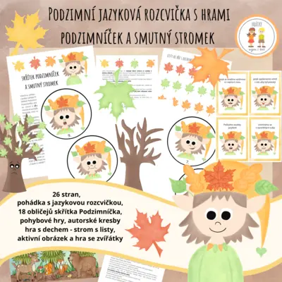 Podzimníček a smutný strom - Pohádková jazyková rozcvička s hrami