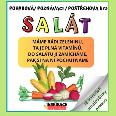 Pohybová/ postřehová / poznávací hra “SALÁT”🥒🥕🍅