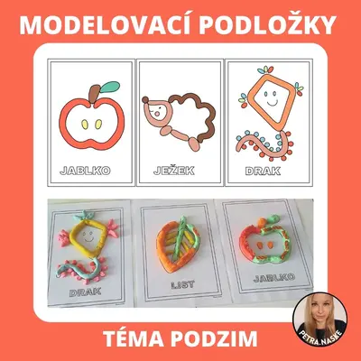 Podzimní modelovací podložky (omalovánky)