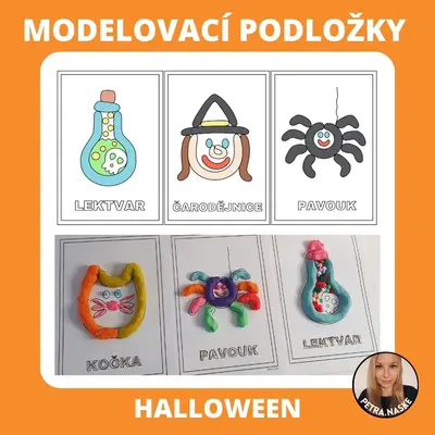 Halloweenské modelovací podložky (omalovánky)