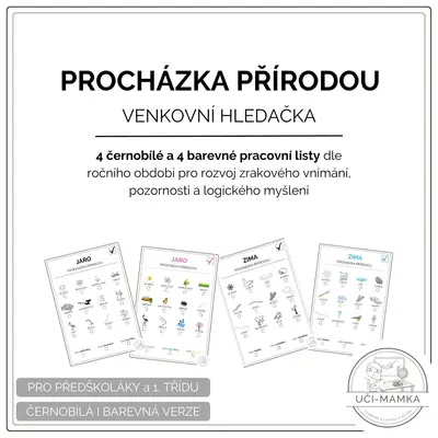 Procházka přírodou - venkovní hledačky