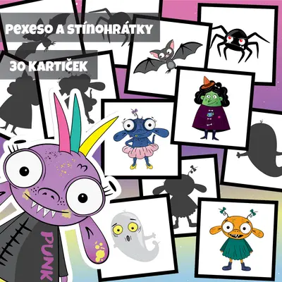 Pexeso a stínohrátky - Halloween