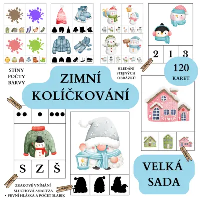 Zimní kolíčkování - velká sada