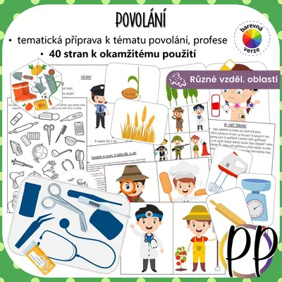 Povolání - tematická příprava s aktivitami