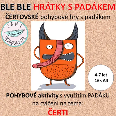 BLE BLE HRÁTKY S PADÁKEM – pohybové ČERTOVSKÉ hry