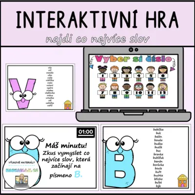 MINUTOVKA - NAJDI CO NEJVÍCE SLOV K PÍSMENU ....