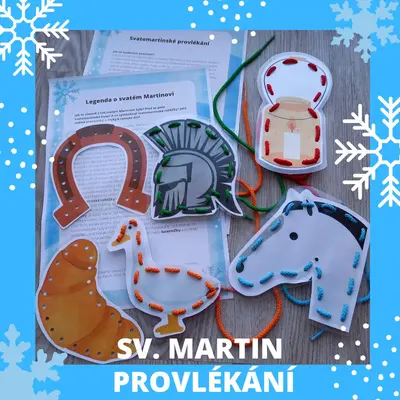 Legenda o sv. Martinovi s provlékáním (vyšíváním)
