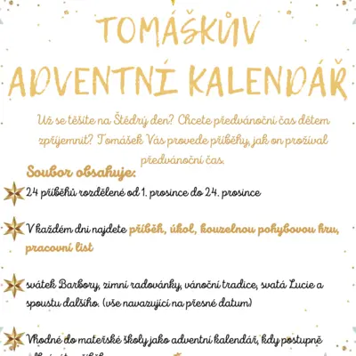 Adventní kalendář + 50 vánočních pohybových her