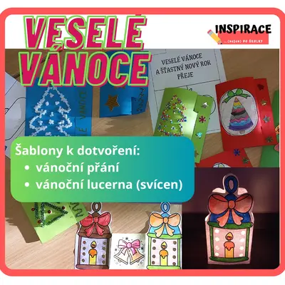 Vánoční přání a lucerna (tvoření z papíru)