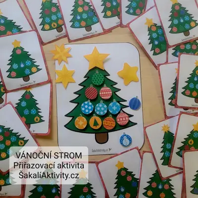 Sada aktivit - VÁNOČNÍ STROM - přiřazovací aktivita
