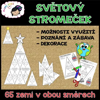SVĚTOVÝ VÁNOČNÍ STROMEČEK - společné tvoření s vlajkami