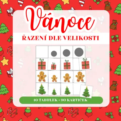 VÁNOCE - řazení dle velikosti