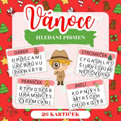VÁNOCE - hledání písmen