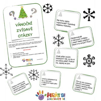 Vánoční zvídavé otázky (komunikační kartičky)