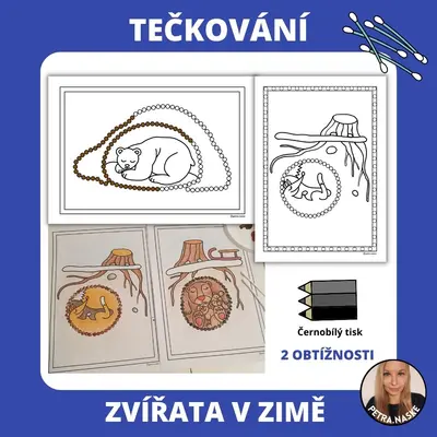 Tečkování - Zvířata v zimě